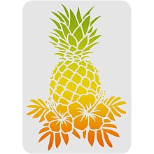 FINGERINSPIRE Pineapple Stencil 11.7x8.3inch Reusable Pineapple Painting Stencil Pineapple Stencil for Painting Fruit Stencil for Painting on Wood Tile Paper Fabric Floor Wall