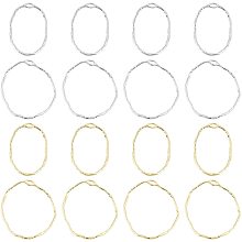 CHGCRAFT 64Pcs Ring Open Bezel Pendants Oval Open Back Bezel Pendants Geometric Hollow Frame Charms for DIY UV Resin Pressed Flower Jewelry Making