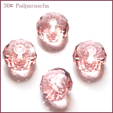 Honeyhandy Imitation Austrian Crystal Beads, Grade AAA, Faceted, Rondelle, Light Salmon, 6x4mm, Hole: 0.7~0.9mm