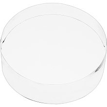 FINGERINSPIRE Clear Acrylic Display Base Beveled Round Decorative Display Pedestals for Showing Your Collectibles,Jewels,Cosmetics 1" H x 3" D