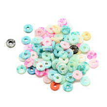 Honeyhandy Handmade Polymer Clay Beads, Disc/Flat Round, Heishi Beads, Mixed Color, 5~5.5x1mm, Hole: 1.5mm, about 660pcs/20g