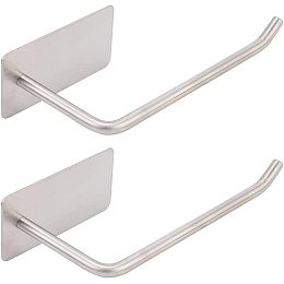 UNICRAFTALE Hand Towel Holder 304 Stainless Steel No Punch Toilet Paper Holders Adhesive Tissue Roll Holder Square Hand Towel Bar for Bathroom Hardware Stainless Steel Color 170x44.5x73mm