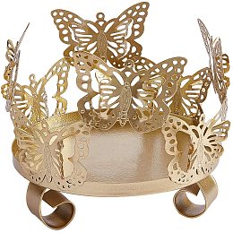 SUPERFINDINGS 1PC Iron Butterfly Candle Holder Golden Cup Candlestick Desktop Butterfly Tealight Holder Perfect for Home Party Decoration