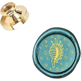 CRASPIRE Wax Seal Stamp Head Replacement Conch 25mm Removable Sealing Brass Stamp Head Olny Vintage Sealing Wax for Letter Envelopes Invitations Cards Gift Decoration