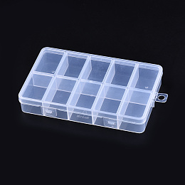 NBEADS 1 Pc 3-Tier Transparent Stackable Storage Container 24 Adjustable  Compartments Plastic Craft Bead Storage Box Organizer Snap-Lock Tray  Container 