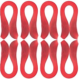 Pandahall Elite 1200 Strips Paper Quilling Strips, Red Quilling Strip Set, 3mm Width 39cm Length