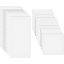 OLYCRAFT 20 Sheets Mylar Template Sheets Blank Mylar Stencil Sheets Milky Translucent Stencils Laser Cutting Templates Rectangle Square Stencils for DIY Painting Supplies 12x12 inch & 12x24 inch