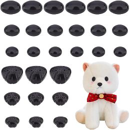 PandaHall Elite 150 PCS Safety Nose Cabochons, 6 Sizes Animal Safety Noses Plastic Dog Noses Flatback Animal Craft Nose for Amigurumi, Puppet, Crochet and Stuffed Animals Craft Making