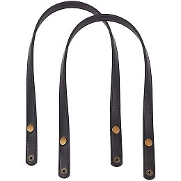 CHGCRAFT 24.4inches 2pcs Leather Bag Handle Replacement Handles Handbag Decoration Bags Handles for DIY Bag Handles Replacement with Imitation Leather