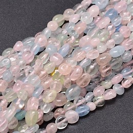 Honeyhandy Natural Morganite Chip Beads Strands, Tumbled Stone, 4~7x4~5mm, Hole: 1mm, about 15.5 inch