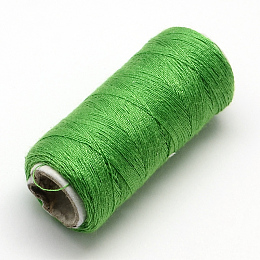 Honeyhandy 402 Polyester Sewing Thread Cords for Cloth or DIY Craft, Lime Green, 0.1mm, about 120m/roll, 10rolls/bag