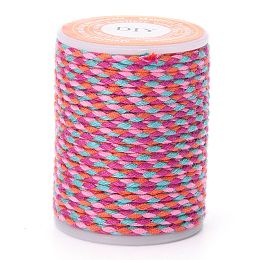 Honeyhandy 4-Ply Cotton Cord, Handmade Macrame Cotton Rope, for String Wall Hangings Plant Hanger, DIY Craft String Knitting, Orchid, 1.5mm, about 4.3 yards(4m)/roll