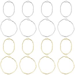 CHGCRAFT 64Pcs Ring Open Bezel Pendants Oval Open Back Bezel Pendants Geometric Hollow Frame Charms for DIY UV Resin Pressed Flower Jewelry Making