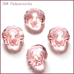 Honeyhandy Imitation Austrian Crystal Beads, Grade AAA, Faceted, Rondelle, Light Salmon, 6x4mm, Hole: 0.7~0.9mm