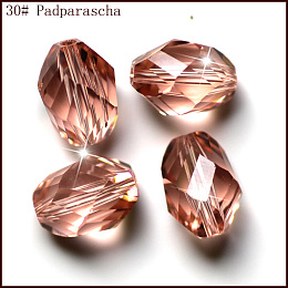 Honeyhandy Imitation Austrian Crystal Beads, Grade AAA, Faceted, Bicone, Light Salmon, 10x13mm, Hole: 0.9~1mm