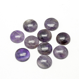 Honeyhandy Natural Amethyst Cabochons, Half Round/Dome, 6x3~4mm