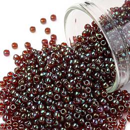 TOHO Round Seed Beads, Japanese Seed Beads, (330) Gold Luster Rust, 11/0, 2.2mm, Hole: 0.8mm, about 1110pcs/10g