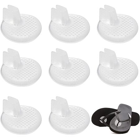 GORGECRAFT 10 Pairs Gel Metatarsal Pads Self Adhesive Silicone No Slip Gel Toe Post Cushions Protectors Ball of Foot Grip Pads Forefoot Padding Inserts Gel Pads for Thong Sandals (Wear Proof Fund)