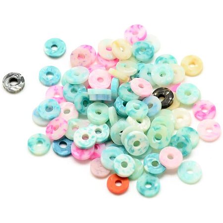 Pandahall Elite Heishi Clay Beads, 10000 pcs 5mm Vinyl Disc Beads Flat Round Handmade Polymer Clay Beads for Hawaiian Earring Choker Anklet Bracelet Necklace Jewelry Making Summer Surfer, Mixed Colors