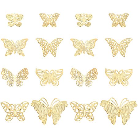 CHGCRAFT 80Pcs 8Styles Iron Butterfly Charms Butterfly Pendant Bracelet Butterfly Pendant Charms for Jewelry Necklace Bracelet Earring Crafting Accessory Making