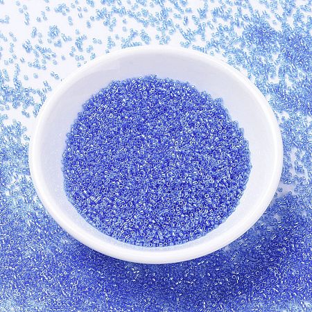 MIYUKI® Delica Beads, Cylinder, Japanese Seed Beads, 11/0, (DB1230) Transparent Azure Luster, 1.3x1.6mm, Hole: 0.8mm; about 2000pcs/10g