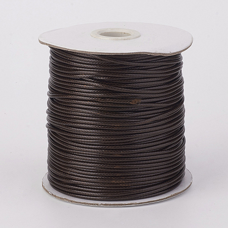 Honeyhandy Eco-Friendly Korean Waxed Polyester Cord, Chocolate, 2mm, about 90yards/roll(80m/roll)