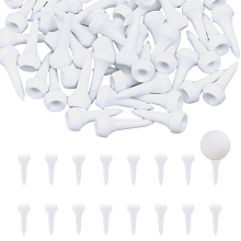 CHGCRAFT 100Pcs Plastic Golf Tees Mushroom Head Golf Tees Durable Stands for Indoor and Outdoor Driving Range Golf Practice, White