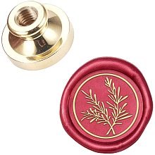 CRASPIRE Wax Seal Stamp Head Fern Leaf Removable Sealing Brass Stamp Head for Creative Gift Envelopes Invitations Cards Decoration