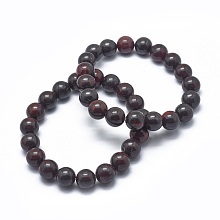 Honeyhandy Natural Brecciated Jasper Bead Stretch Bracelets, Round, 2 inch~2-3/8 inch(5~6cm), Bead: 5.8~6.8mm