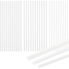 BENECREAT 60 Pcs 3 Styles Abs Styrene Plastic L-Shaped Right Angle Strip White, Thick Styrene Plastic Evenly Legged Angularly Formed, for DIY Craft Sandbox Material for Model Building