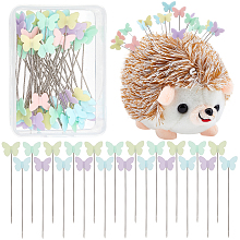 GORGECRAFT 50PCS Iron Head Pins and Hedgehog Shape Pin Cushion Pincushions Sewing Kit Accessories Supplies Needle Cushions Holder for Sewing DIY Projects Dressmaker Jewelry Decoration