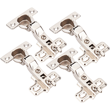 GORGECRAFT 4Pcs Cabinet Hinge Kitchen Cupboard Door Hinge with Screws, Folding Corner Cabinet Combination Concealed Hinges for Closet Bookcase Wardrobe Furniture 3.33x1.97x1inch