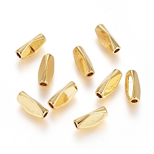 Honeyhandy Brass Beads, Long-Lasting Plated, Twist, Real 18K Gold Plated, 8.5x3.5x3.5mm, Hole: 1.5mm