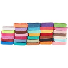 BENECREAT 34 Yards (31M) 15mm Wide Flat Elastic Bands 34 Colors Sewing Elastic Ribbon Bands for Dress Skirt Waistband Wig Bands