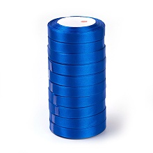 Honeyhandy Single Face Satin Ribbon, Polyester Ribbon, Royal Blue, about 5/8 inch(16mm) wide, 25yards/roll(22.86m/roll), 250yards/group(228.6m/group), 10rolls/group