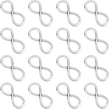 SUNNYCLUE 1 Box 60Pcs Infinity Charms Bulk Silver Plated Forever Infinity Symbol Alloy Link Connectors Hollow Tibetan Style Pendants for Jewelry Making Charms Valentine's Day Gifts Bracelets Findings