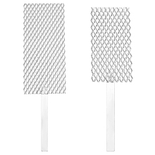 SUPERFINDINGS 2 Style Platinized Titanium Anode Rhodium Jewelry Plating Tool Mesh With Handle Rectangle Titanium Mesh Platinized Cathode Rhodium Palladium Jewelry Plater Tool