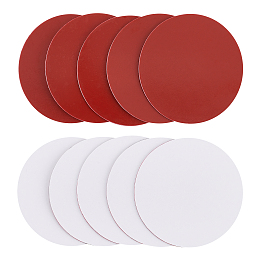 BENECREAT 64 Pieces Round Double Sided Sticky Pads, 5cm Multipurpose Sticky Adhesive Sheet Tape for Walls and Floor, Door, Plastics, 1mm Thick