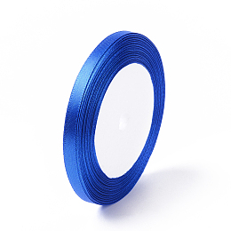 Honeyhandy Single Face Satin Ribbon, Polyester Ribbon, Royal Blue, 1/4 inch(6mm), about 25yards/roll(22.86m/roll), 10rolls/group, 250yards/group(228.6m/group)