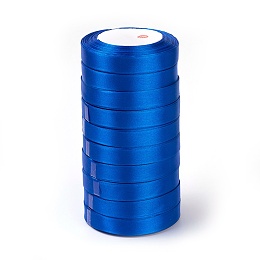 Honeyhandy Single Face Satin Ribbon, Polyester Ribbon, Royal Blue, about 5/8 inch(16mm) wide, 25yards/roll(22.86m/roll), 250yards/group(228.6m/group), 10rolls/group