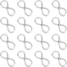 SUNNYCLUE 1 Box 60Pcs Infinity Charms Bulk Silver Plated Forever Infinity Symbol Alloy Link Connectors Hollow Tibetan Style Pendants for Jewelry Making Charms Valentine's Day Gifts Bracelets Findings