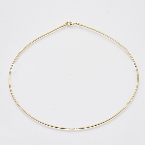 Honeyhandy Brass Chains Necklaces, Real 18K Gold Plated, with Lobster Claw Clasps, Nickel Free, 16.73 inch(45.2cm)x2mm