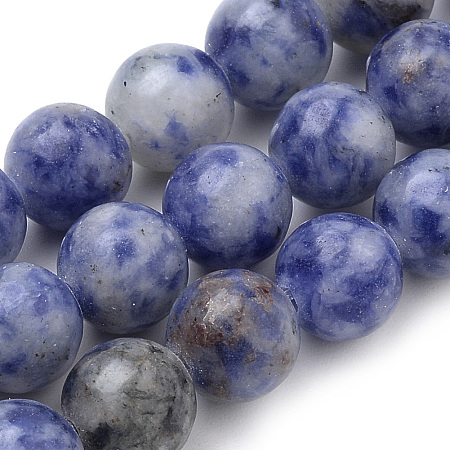 ARRICRAFT Natural Brazil Sodalite Beads Strands, Round, 6mm, Hole: 1mm, about 70pcs/strand, 15.7 inches