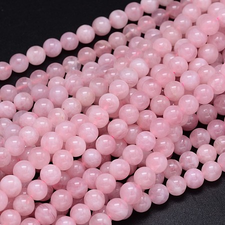 Arricraft Round Natural Grade AA Madagascar Rose Quartz Beads Strands, 8mm, Hole: 1mm, about 49pcs/strand, 15.3 inches