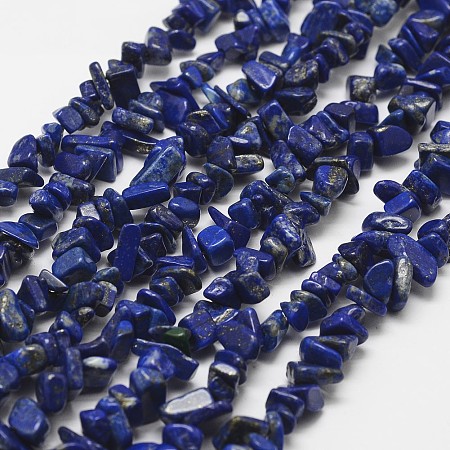 Arricraft Natural Lapis Lazuli Beads Strands, Chip, Grade A, Blue, 3~5x7~13x2~4mm, Hole: 0.4mm, 36 inches