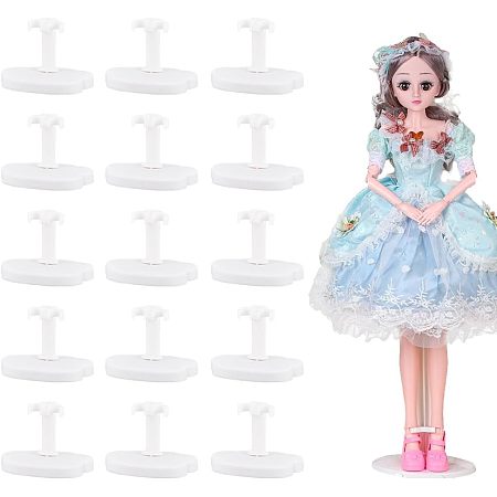 FINGERINSPIRE 30PCS Doll Stands Display Holder for 6.7 Inch Dolls Assemble Doll Stand Plastic Doll Stand White Doll Stand Support Doll Display Holder Doll Bracket Support for Dolls Action Figures