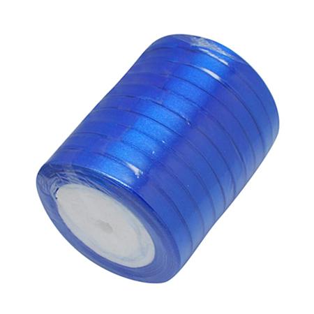 NBEADS 10 Rolls of 10mm Blue Satin Fabric Ribbons for Party, Gift Wrapping, Wedding Party and Festival Decoration; About 22.86m/roll