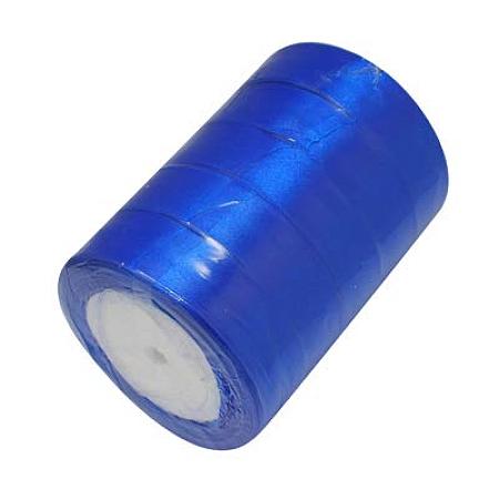 NBEADS 5 Rolls of Satin Ribbon 25mm Fabric Ribbon Silk Satin Roll for Christmas Valentine Day Crafting Wrapping DIY (Blue)