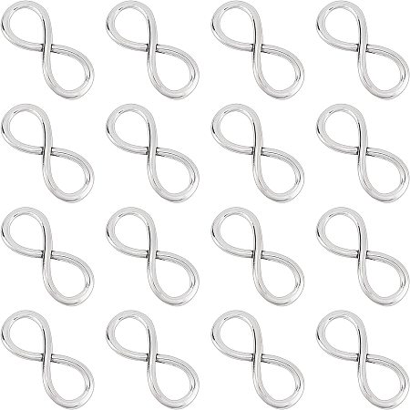 SUNNYCLUE 1 Box 60Pcs Infinity Charms Bulk Silver Plated Forever Infinity Symbol Alloy Link Connectors Hollow Tibetan Style Pendants for Jewelry Making Charms Valentine's Day Gifts Bracelets Findings