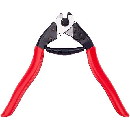 AHANDMAKER Steel Wire Cutter, Stainless Steel Cable Manganese Cutter with Plastic Handle Cover for Wire Rope